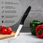 OPOLIA Paring Knife Fruit Knife Set (6 Pieces), Ultra Sharp Stainless Steel Vegetable and Fruit Knife with PP Plastic Ergonomic Handle for Cutting Fruits and Vegetables- Black
