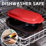 Microwave Egg Cooker, Portable Poacher/Fryer Egg, Egg Cooker for Breakfast Sandwiches Maker for 2 Eggs, for Kitchen, Travel, Gifts Dishwasher-Safe (red)