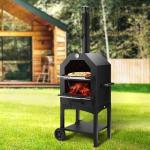 Dawmilon Outdoor Wood Fired Pizza Oven for Backyard and Camping - Portable Patio Pizza Maker with Baking Stone, Peel, Grill Rack and Waterproof Cover