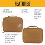 Carhartt Insulated Lunch Cooler For Men and Women, Fully Insulated Lunch Pale for Everyday Use, 4 Can (Brown)