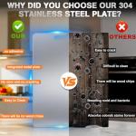 MICZG Cutting Board for Kitchen-Easy to Clean, Double-Sided Food-Grade Stainless Steel Cutting Board Home Counter Outdoor Camping Housewarming Gifts for Women(18 x 12 in)