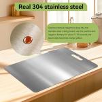 MICZG Cutting Board for Kitchen-Easy to Clean, Double-Sided Food-Grade Stainless Steel Cutting Board Home Counter Outdoor Camping Housewarming Gifts for Women(18 x 12 in)