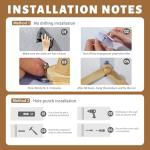 Tnstbiee Rustic Adjustable Hanging Herb Drying Rack-Holds 10 Bouquets, Space-Saving Herb Flower Dryer with Adhesive Wall Hooks for Herb Display Rack,Kitchen Wall Décor-Unusual Gifts for Gardener Woman