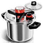 WantJoin 8Qt Pressure Cooker - 3-In-1 Stainless Steel Pressure Canner Compatible with Gas & Induction Cooker,Protective Devices,Canner Rack Included