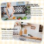 Lounsweer 6 Pcs Thicken Cutting Board Bulk Wood Board for Chopping Serving Charcuterie Material for Laser Engraving Mother' Day Wedding Housewarming Gift(Acacia)