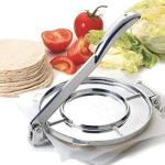 Tortilla Press 6.5 Inch, Cast Iron Tortilla Maker, Manual Roti Maker Dough Press Quesadilla Maker, Aluminum Alloy, Taco Holders, Rotis Press, For Taco, Presser Chapati To Rotate Pizza Press Silver