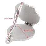 Tortilla Press 6.5 Inch, Cast Iron Tortilla Maker, Manual Roti Maker Dough Press Quesadilla Maker, Aluminum Alloy, Taco Holders, Rotis Press, For Taco, Presser Chapati To Rotate Pizza Press Silver