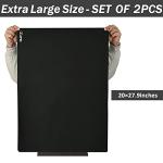 Sapid 2Pcs Thick Silicone Mat for Crafts, Nonstick Silicon Sheet for Epoxy Resin, Jewelry Mold Casting, Art Painting Mats, Food Grade Pastry Mat, Heat- Resistance Placemats (20"×27.9", Black)