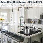 Sapid 2Pcs Thick Silicone Mat for Crafts, Nonstick Silicon Sheet for Epoxy Resin, Jewelry Mold Casting, Art Painting Mats, Food Grade Pastry Mat, Heat- Resistance Placemats (20"×27.9", Black)