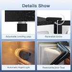 BANGSON 4.0 Cu.Ft Small Refrigerator with Freezer, Small Fridge with Top Freezer, for Apartment, Bedroom, Dorm, and Office, Double Door, Black