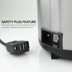 OVENTE Electric Deep Fryer 0.9L Capacity with Locking Lid, Adjustable Temperature Knob, Removable Frying Basket and Cool Touch Handle, 840W Power, Easy to Clean Stainless Steel Body, Silver FDM1091BR