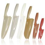 E-far 12-Piece Kitchen Knife Set, Stainless Steel Chef Knives Set with 6 Blade Guards, Sharp Kitchen Cooking Knife with Ergonomic Handle, Anti-Rust & Easy to Clean (Multicolor)