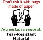 Vacurama Premium Tear-Resistant Cloth Central Vacuum Bags - Compatible For Beam, Electrolux, Eureka, Kenmore, Husky, Mastercraft, White Westinghouse, Nutone Broan, Nilfisk, Etc. Type CV-1 (3 Pack)
