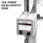 Rotisserie Grill Kit Stainless Steel Tripod Rotisserie Stand,52inch Pig Lamb Hooded Roaster Charcoal Spit with 15W Motor & Adjustable Height Lockable Casters for Outdoor Camping Party, Rated 90 LB