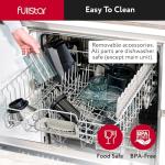 Fullstar Juicer Machines Vegetable and Fruit, 400W Compact Juicer, 3" Wide Mouth, 2-Speed Setting, Stainless Steel, BPA-Free (Black)