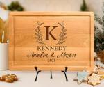 Personalized Cutting Board for Christmas 2025 Gifts, Custom Engraved Wood Cutting Board for Housewarming, Anniversary, New Home, Wedding, Engagement, Christmas Good Gift Idea for Couple, Parent, Women