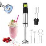 Consciot 4-in-1 Immersion Blender Handheld Max 1100W, Corded Stick Emulsifier with Entire Stainless Steel Blender Shaft, Trigger Speed Control, For Blending, Beating, Frothing, Mixing & More, Non-BPA