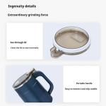 Grain Mill Household Small Grinder Powder Machine for Dry Spices Herbs Grain Coffee Rice Pepper 304 Stainless Steel Blade Multifunctional Grinding Machine