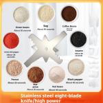 Grain Mill Household Small Grinder Powder Machine for Dry Spices Herbs Grain Coffee Rice Pepper 304 Stainless Steel Blade Multifunctional Grinding Machine