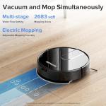 ROPVACNIC Robot Vacuum Cleaner Robot Vacuum and Mop Combo with 4000Pa Suction, Personalized Cleaning Adjustments, Self-Charging Robotic Vacuum Cleaner, Advanced Obstacle Avoidance