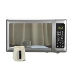 Emerson MW7601SL-N Countertop Microwave Oven with Sleek Mirrored Finish Glass Door 700W, 10 Power Levels and 6 Pre-Programmed Settings with Child Safe Lock, 0.7 Cu. Ft, Silver
