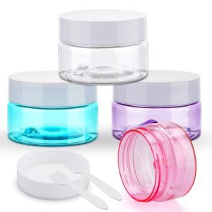 Cosywell Travel Jars Containers Cream Jars for Toiletries TSA Approved 1oz 4 Pack Refillable Cosmetic Containers Leak-proof Plastic Travel Size Containers with Lid for Makeup Cosmetics (4color)