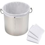 4 Pack 22" x 26" Brew Bags Extra Large Reusable 250 Micron Fine Mesh Bag for Fruit Cider Apple Grape Wine Press Drawstring Straining Brew in a Bag