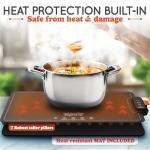 Sizzle Spire Electric Warming Tray, Rollable Silicone Warming Pad for Food with 4 Temperature Settings, auto Shut-Off, Great Food Warmer Mat for Parties, Buffets, Gatherings and Everyday Use - Black