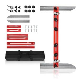 Stair Tread Template Tools,Multifunctional Aluminum Alloy Stairs Measuring Tool,Adjustable Length & Direction & Lockable,for Staircase Planning Layouts & Object Gauge Measurement