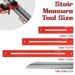 Stair Tread Template Tools,Multifunctional Aluminum Alloy Stairs Measuring Tool,Adjustable Length & Direction & Lockable,for Staircase Planning Layouts & Object Gauge Measurement