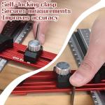 Stair Tread Template Tools,Multifunctional Aluminum Alloy Stairs Measuring Tool,Adjustable Length & Direction & Lockable,for Staircase Planning Layouts & Object Gauge Measurement