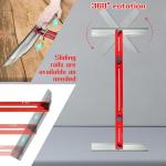 Stair Tread Template Tools,Multifunctional Aluminum Alloy Stairs Measuring Tool,Adjustable Length & Direction & Lockable,for Staircase Planning Layouts & Object Gauge Measurement