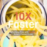 Nexsujo Rotary Cheese Grater Hand Crank, 3 Blades Slicer Shredder, Cheese Grater for Kitchen, Multi-Functional Kitchen Tool for Vegetables, Nuts, Chocolate, with Strong Suction Base, Blue