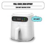 CRUX x Marshmello 3.0 QT Digital Air Fryer with TurboCrisp Technology, Touch Screen Temperature Control, Timer and Auto Shut-off, Fully Programmable, Silicone Cupcake Molds Included, White