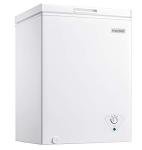 Igloo 5.0 Cu. Ft. Chest Freezer With Removable Basket, Free-Standing Door Temperature Ranges From -10 to 10 F, Front Defrost Water Drain, Perfect for Homes, Garages, Basements, RVs, White