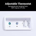 Igloo 5.0 Cu. Ft. Chest Freezer With Removable Basket, Free-Standing Door Temperature Ranges From -10 to 10 F, Front Defrost Water Drain, Perfect for Homes, Garages, Basements, RVs, White