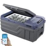 VEVOR 12 Volt Car Refrigerator Fridge, 15 L Single Zone Portable Freezer, -4℉-68℉ Adjustable Range, 12/24V DC and 100-240V AC Compressor Cooler for Outdoor, Camping, RV, Grey