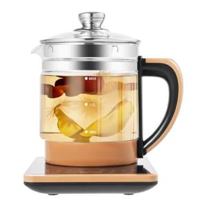 Electric Tea Kettle, 1.8L Electric Glass Kettle, 800W Portable Electric Health Pot with Tea Infuse with Temperature Control & 18 Smart Programs, 24H Keep Warm & Boil-Dry Protection, 养生壶, 全玻璃养生壶