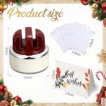 Leriton 6 Sets Christmas Hands Free Knife Sharpener Gift with Suction Base Multi Angle Pocket Kitchen Knife Sharpener and Organza Bags Gift Cards for Knives Scissors Cleavers Tools, Red Green Black