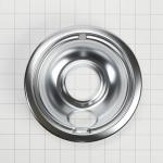 Whirlpool W10278125 Round Electric Range Burner Drip Bowls, Finish, Chrome