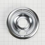 Whirlpool W10278125 Round Electric Range Burner Drip Bowls, Finish, Chrome