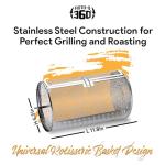 ROTO-Q 360 Rotisserie Tumble Basket: Elevate Your Grilling Game! Perfect for Chicken Wings, Coffee Beans, and More (Compatible Only with ROTOQ360 Rotisserie)