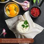 eFond Cheese Cloths, 10-Pack, 20x20Inch Squares with Hemmed Edges, Grade 100 Ultra Fine Reusable Cheesecloth for Straining, Unbleached Cotton Muslin Cloths for Cooking, Nut Milk, Butter & Baking