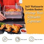 ROTO-Q 360 Rotisserie Tumble Basket: Elevate Your Grilling Game! Perfect for Chicken Wings, Coffee Beans, and More (Compatible Only with ROTOQ360 Rotisserie)