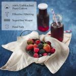 eFond Cheese Cloths, 10-Pack, 20x20Inch Squares with Hemmed Edges, Grade 100 Ultra Fine Reusable Cheesecloth for Straining, Unbleached Cotton Muslin Cloths for Cooking, Nut Milk, Butter & Baking