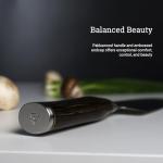 Shun Premier 8" Chef's Knife, Handcrafted Japanese Kitchen Knife for Professional and Home Chefs, VG-MAX Core with Damascus Stainless Steel Cladding, Pakkawood Handle