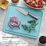 KitchenAid Classic Plastic Cutting Board with Perimeter Trench and Non Slip Edges, Dishwasher Safe, 11 inch x 14 inch, Blue