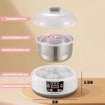 Genuine Sayueyous Yogurt Maker with Adjust Temp(32°C-45°C/90°F-113°F)&Time(1-99h) and PP Lid,Celsius Increment,Hour Countdown,LED Display,304 Stainless Steel Inner Bowl (1.2L)