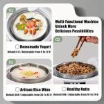 Genuine Sayueyous Yogurt Maker with Adjust Temp(32°C-45°C/90°F-113°F)&Time(1-99h) and PP Lid,Celsius Increment,Hour Countdown,LED Display,304 Stainless Steel Inner Bowl (1.2L)