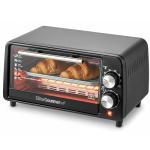 Elite Gourmet ETO449 9L / 4-Slice Countertop Toaster Oven, Compact Design, 30-Min Timer, Adjustable Temp up to 450°F, 800W Quartz Heating, Drop-Down Crumb Tray, Bake, Broil, Toast, Black